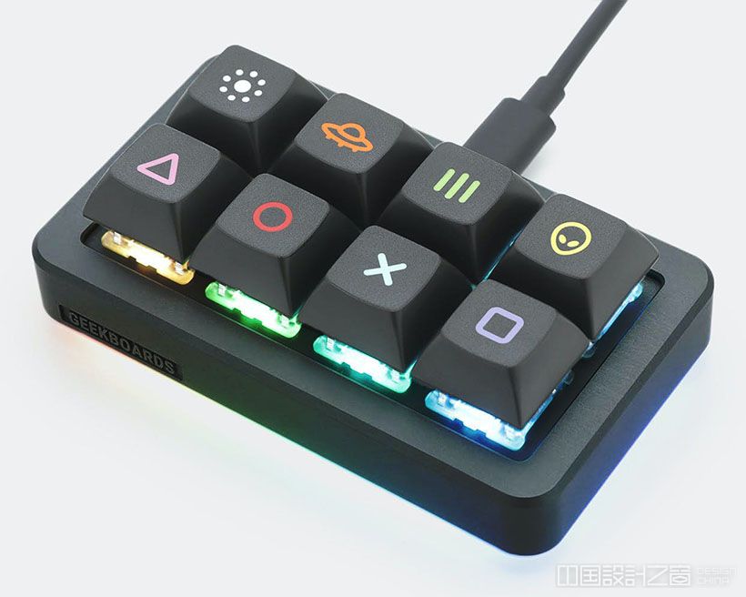 Geekboards RGB Aluminum 8-Key Hot-Swappable Macropad