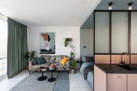 色彩搭配空间绝佳案例的30平公寓室内设计